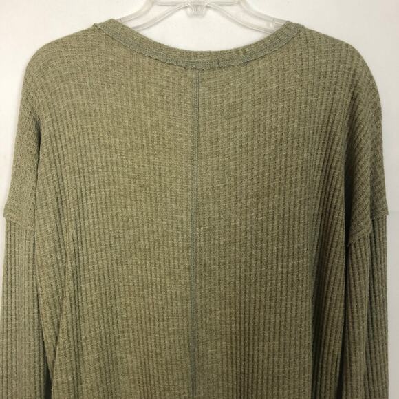 First Love by Lovelyn Waffle Knit Long Sleeve Top Size Large - Picture 7 of 10